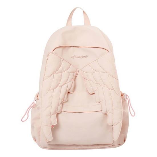 Lightweight Outdoor Daypack Angel Wing Backpack for Women Girls, Nylon School Functional Bookbag Bag, Large Travel Commute Durable Casual Rucksack