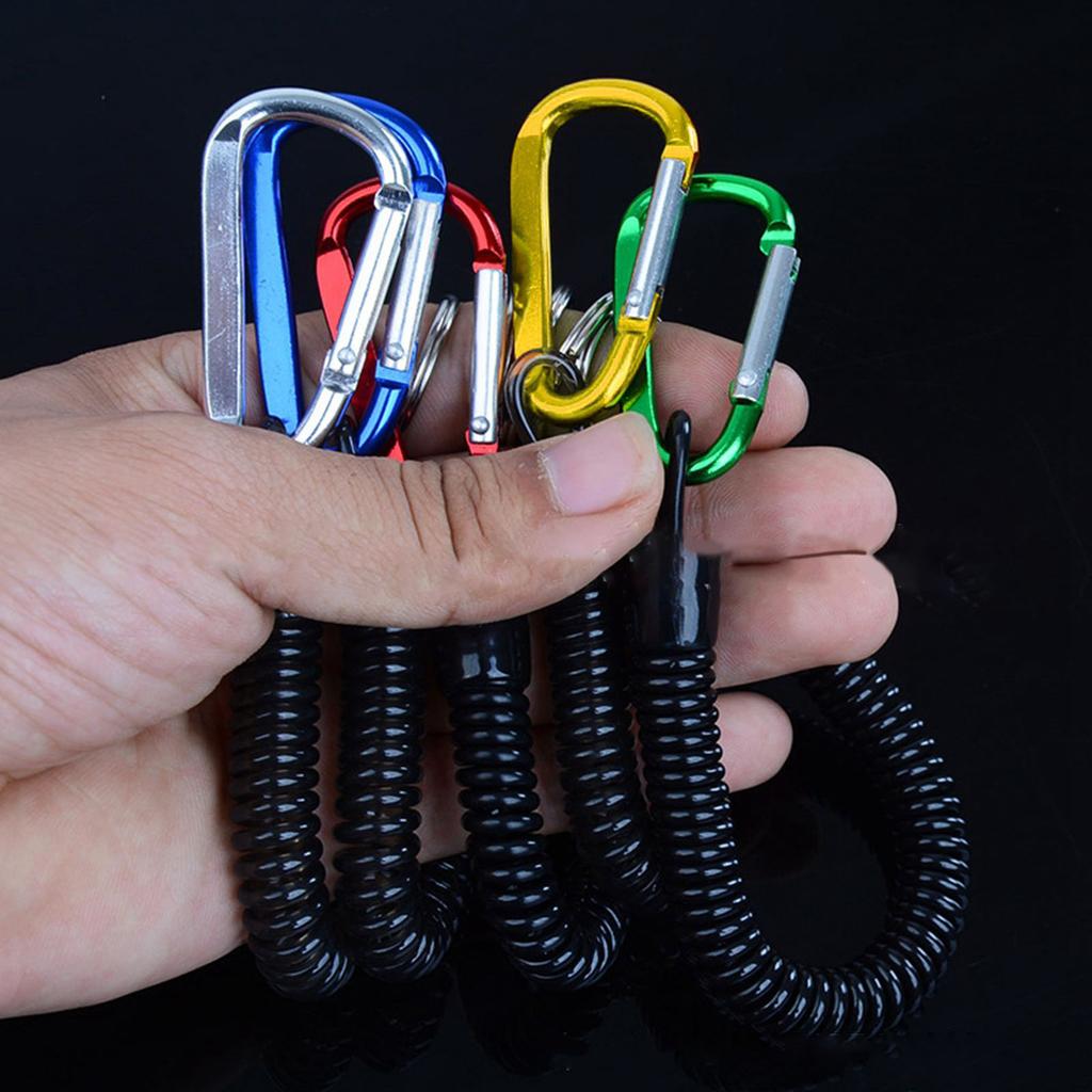 Fishing Tools Anti-Lost Lanyard Telescopic Elastic Retention Rope Safety Spring Lanyard Rope Keyring Chain Accessories