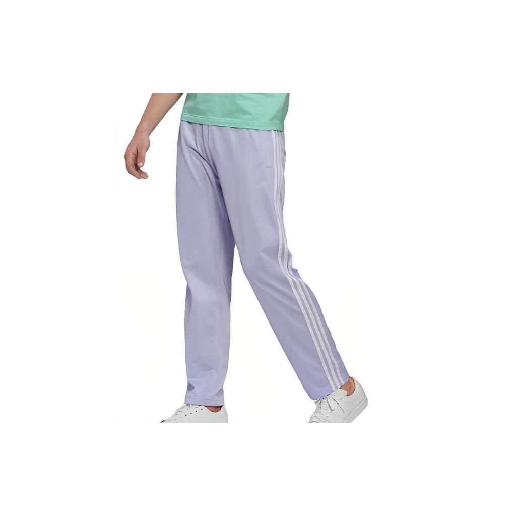 adidas Originals Tinta Unita A Righe Tasca Casual Sportivi Pantaloni Lunghi Uomo Fondo Viola Chiaro HR7899
