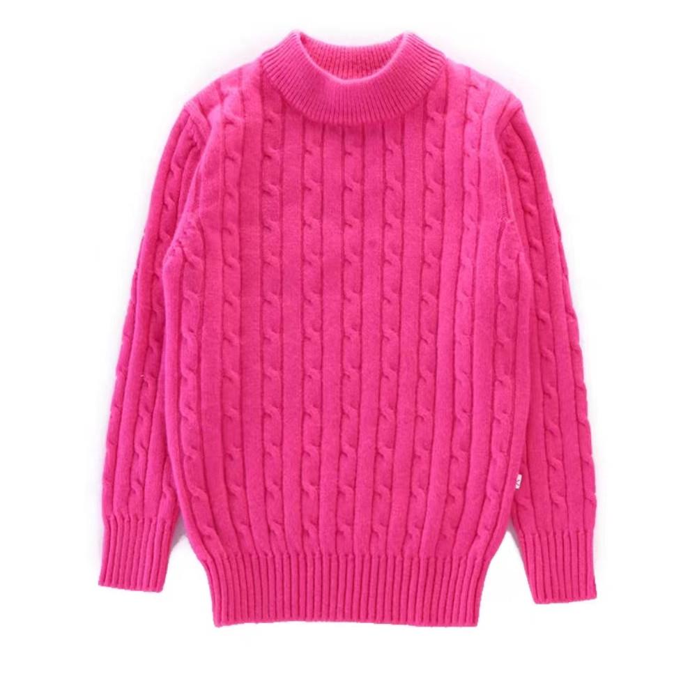 Children's Cashmere Sweater: Boys' and Girls' Thick Knitted Pullover for Autumn and Winter