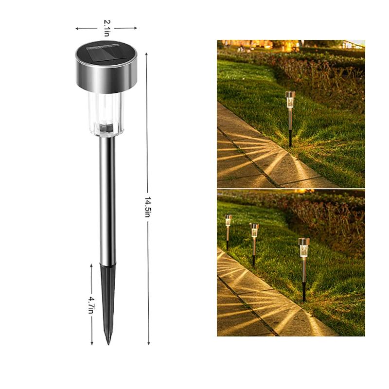 1-6PCS LED Lantern Lighting Solar Energy Path Lights Outdoor Waterproof Garden Lantern Landscape Path