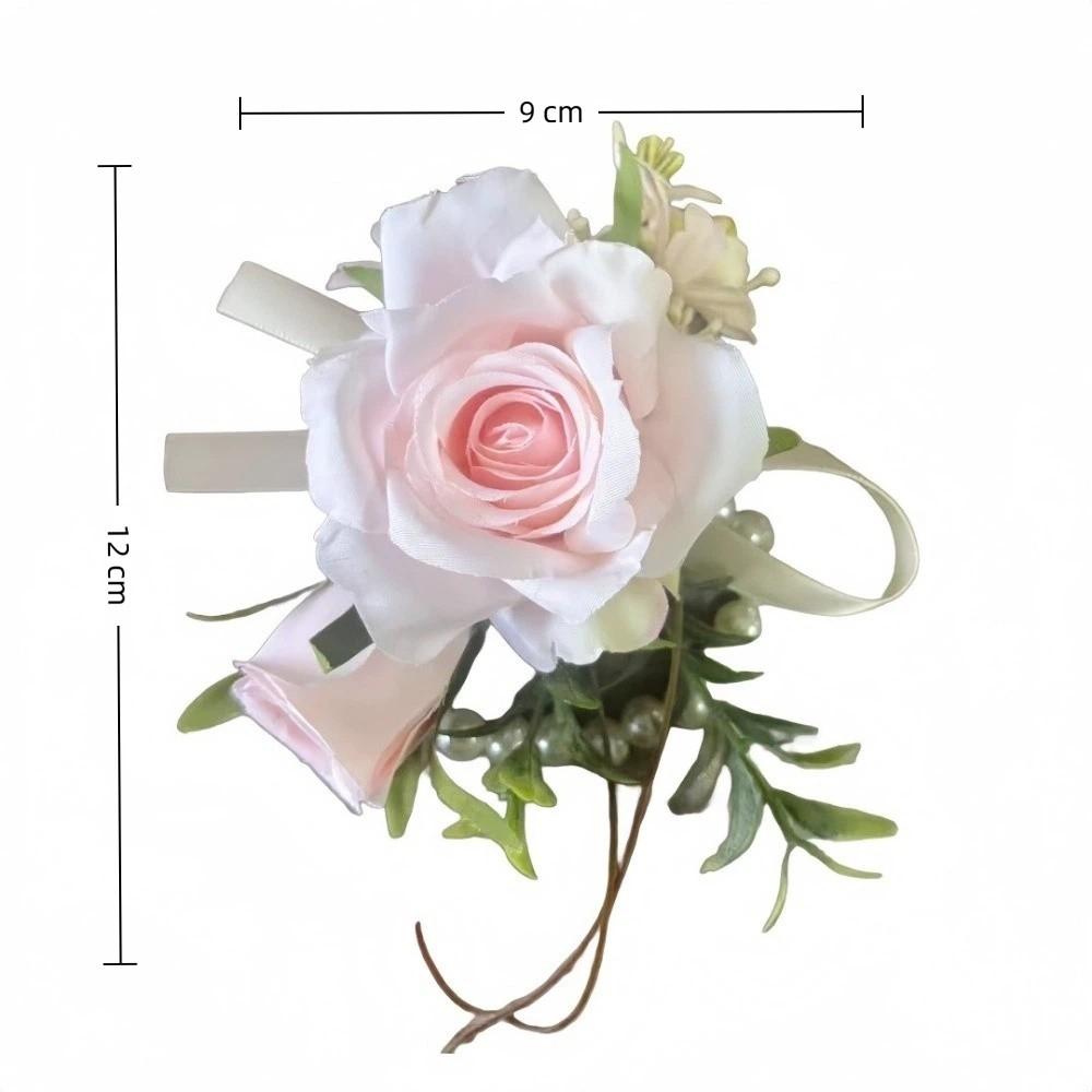 Rose Boutonnieres Flowers Artifical Groom's Chest Flower Wrist Corsage Wedding Accessories