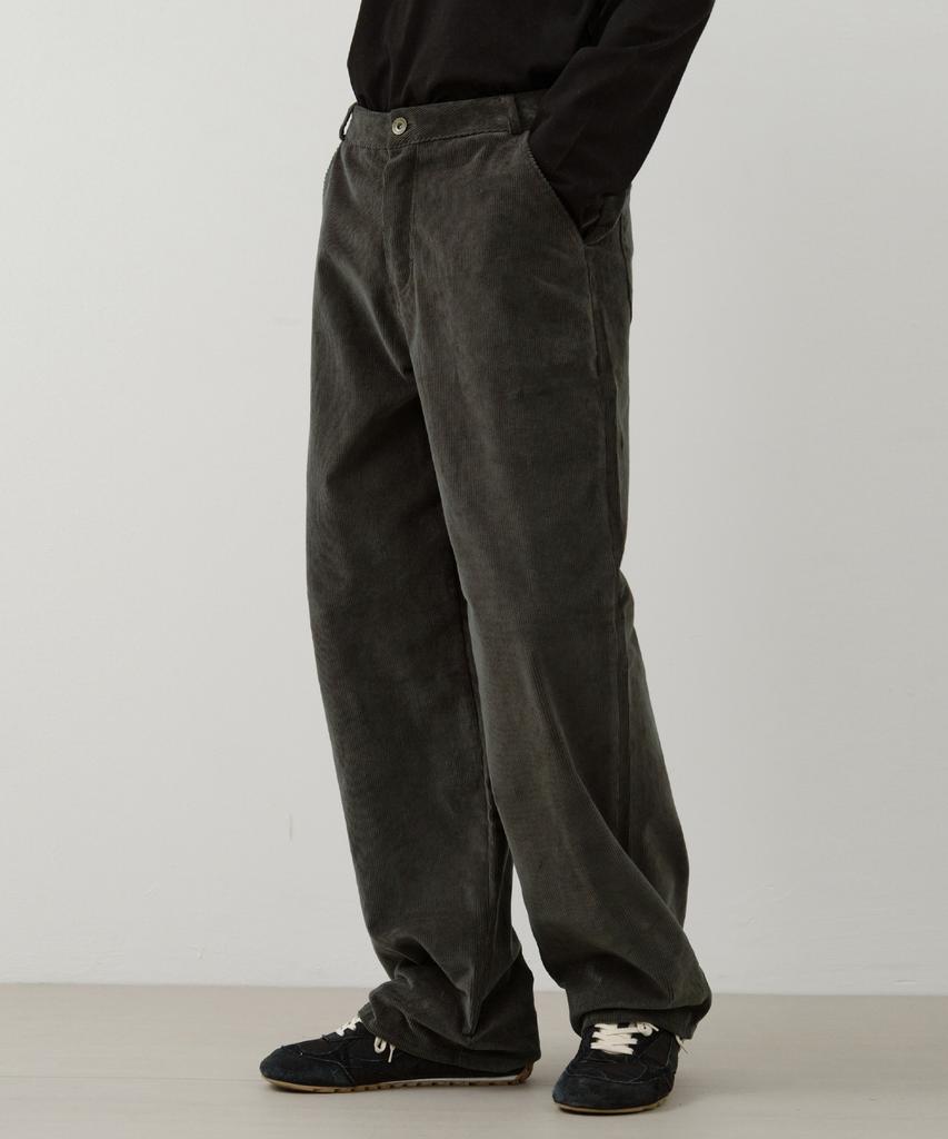 Wednesday Oasis Plain Corduroy Wide Pants_Khaki(W25-Pt39)