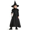 Kids Witch Costume Dress Black Long Robe Halloween Party Cosplay Performance
