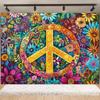 Stile Bohémien Colorato Hippie Bus Tema Sfondo per Compleanno Pace E Amore Decorazioni per Feste Stampa Tie Dye Sfondo in Vinile Regali