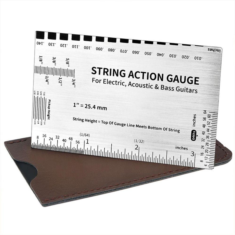 Etched Edition String Action Gauge Maintenance Guitar Set Up Tools Guitar String Height Ruler  Bass