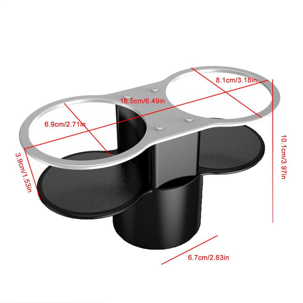 

Center Console Cup Holders Drink Insert Organizer Splitter Expander Car Bottle Holder Stable Non-Slip D ual Car Water Bottle