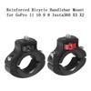 Aluminum Alloy Mount 1/4'' Screw Bicycle Bike Handlebar Clip Holder Clamp for Gopro for Insta360 ONE Action Camera Accessories