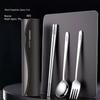 Abay Portable 304 Stainless Steel Cutlery Set with Travel Case