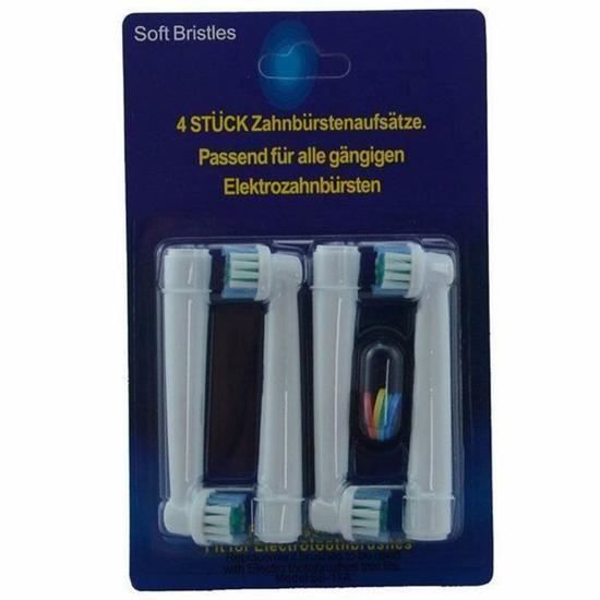 Tête de brosse à dents électrique - VOLY - 16pcs - Doux poils - Anneaux de couleur - Mixte