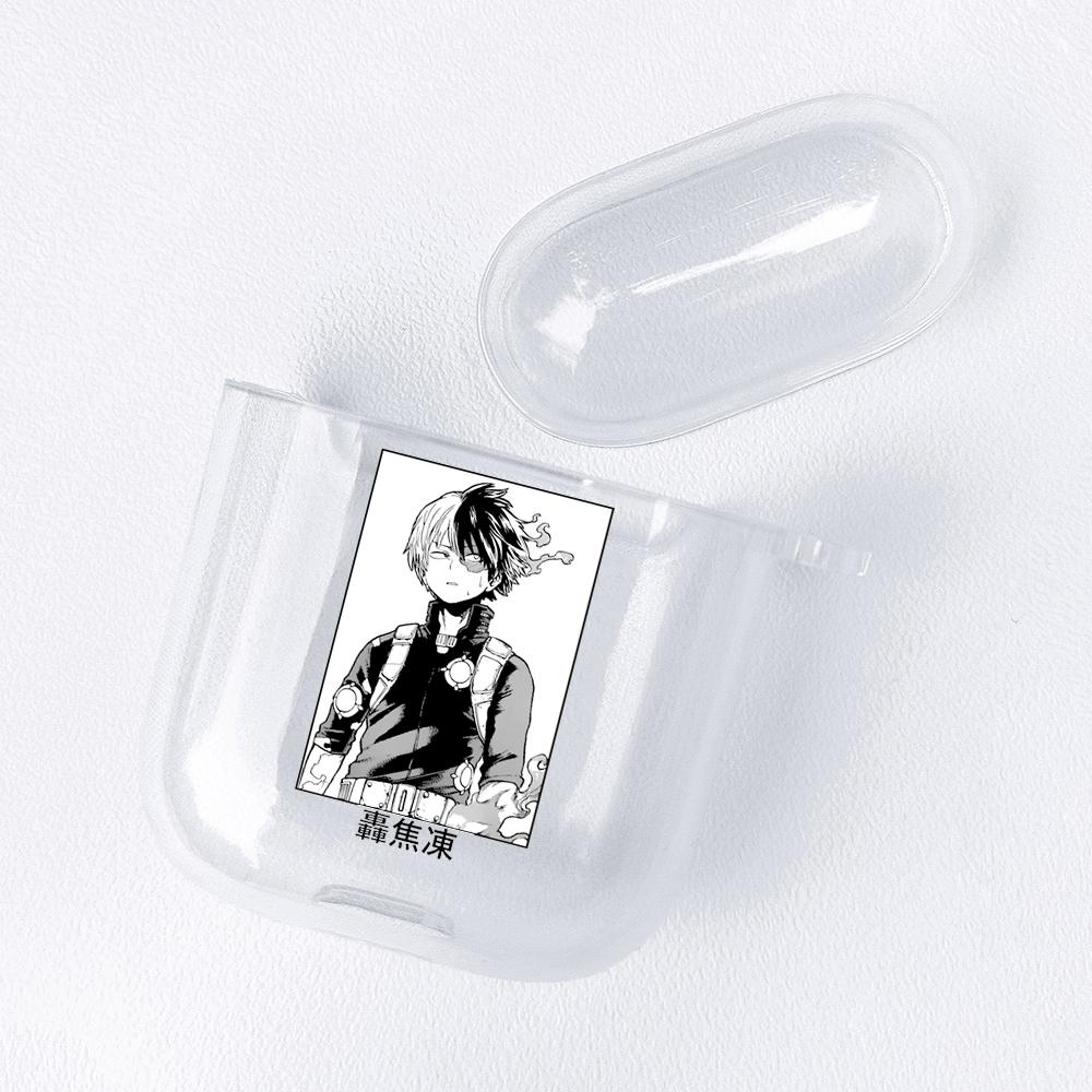 Anime My Hero Academia Figurer Gjennomsiktig Airpods-deksel for Funda Airpods 2/1 Deksel Boku No Hero Academia Mykt TPU-deksel Coque