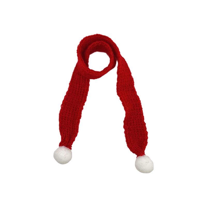 Mini Knit Scarf for DIY Doll, Christmas Decoration, Chenille Stem, Bear Paw, Dog Doll Accessories