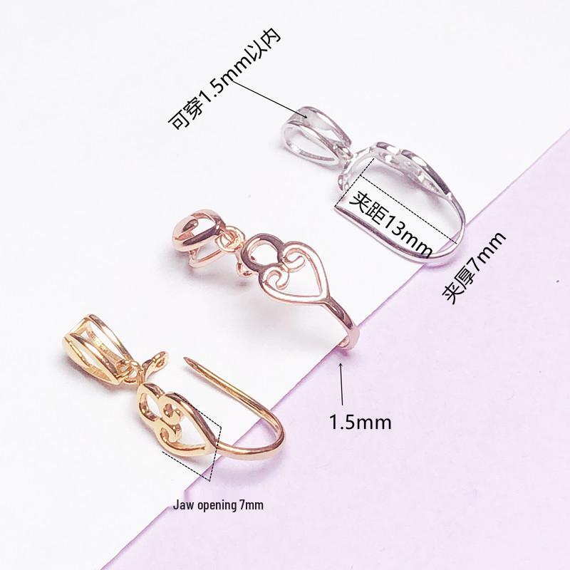 925 Sterling Silver DIY Safety Buckle Clip Pendant – Free Shipping