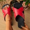 Fashion Women's Slippers 2025 New Fashion Summer Non-smooth Flat Sandals Cross Belt Roman Flip Flops Women's Shoes Zapatos De Mujer