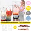 Tank Top Hanger, 8 Tier Space Saving Bra Hangers, Closet Organizers and Storage, Dorm Room Essentials for Girls, Organization for Camisoles Sports