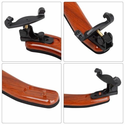 Adjivecct Professional 1/4 1/2 Full Size Adjustable Maple Wood Violin Shoulder Rest, Violin Parts Accessories