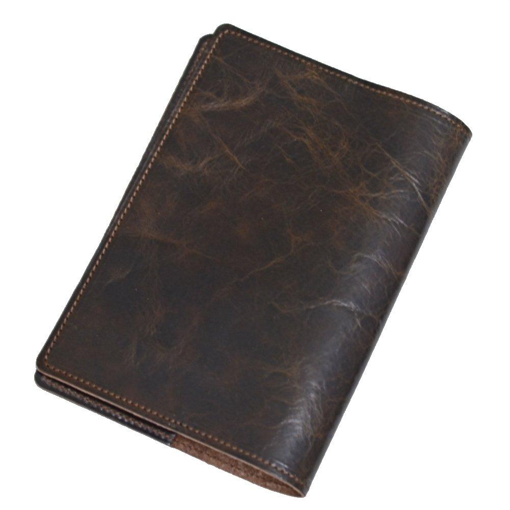 

Made in Japan (EndMark) Genuine Leather Book Cover, 46-size, Enjoy elegant reading with the inviting scent of leather (Dark Brown, 46-size)