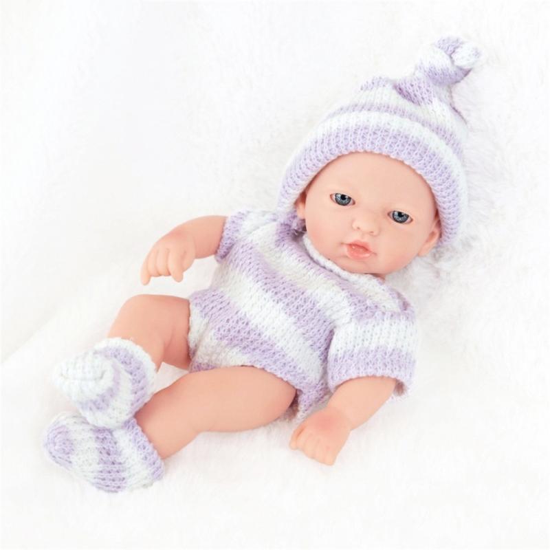 7in Collectible Doll Interactive Reborns Toy Washable Baby Doll New Parent Gifting Dolls Toddler Cuddle Educational Toy