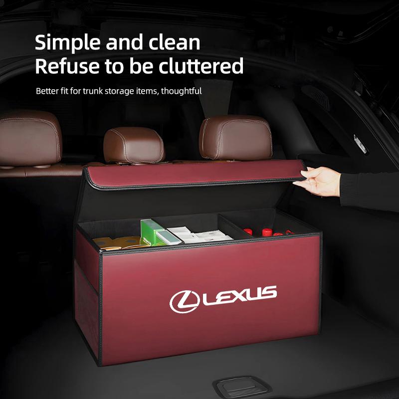 Car Trunk Leather Storage Box Auto Interior Organizer Accessories For Lexus F-SPORT ES RX NX LS UX LM LX GX LC RZ IS CT GS RC HS