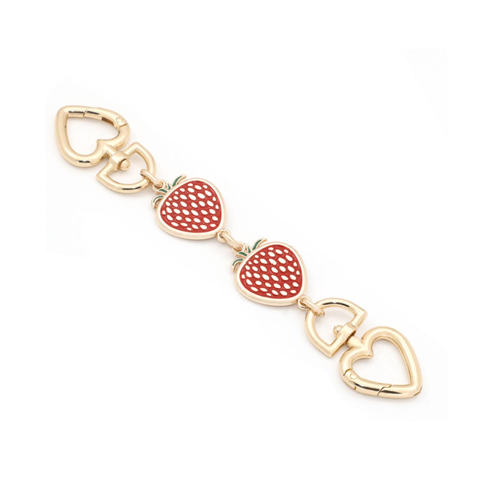 

Цепочка-удлинитель для сумки в форме клубники, металлическая цепочка для сумки, удлинитель ремня, цепочки для DIY-замены 2