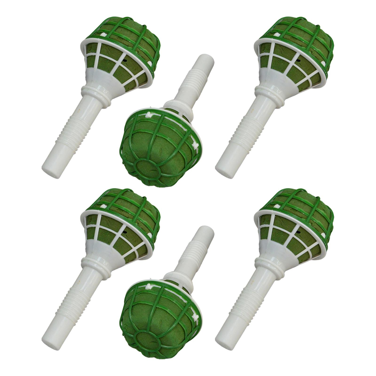 6Pcs Wedding Bouquet Handle Holder Set 8x18cm Lightweight Accessory Portable for Bride Bridal Party Decor Flower Stand