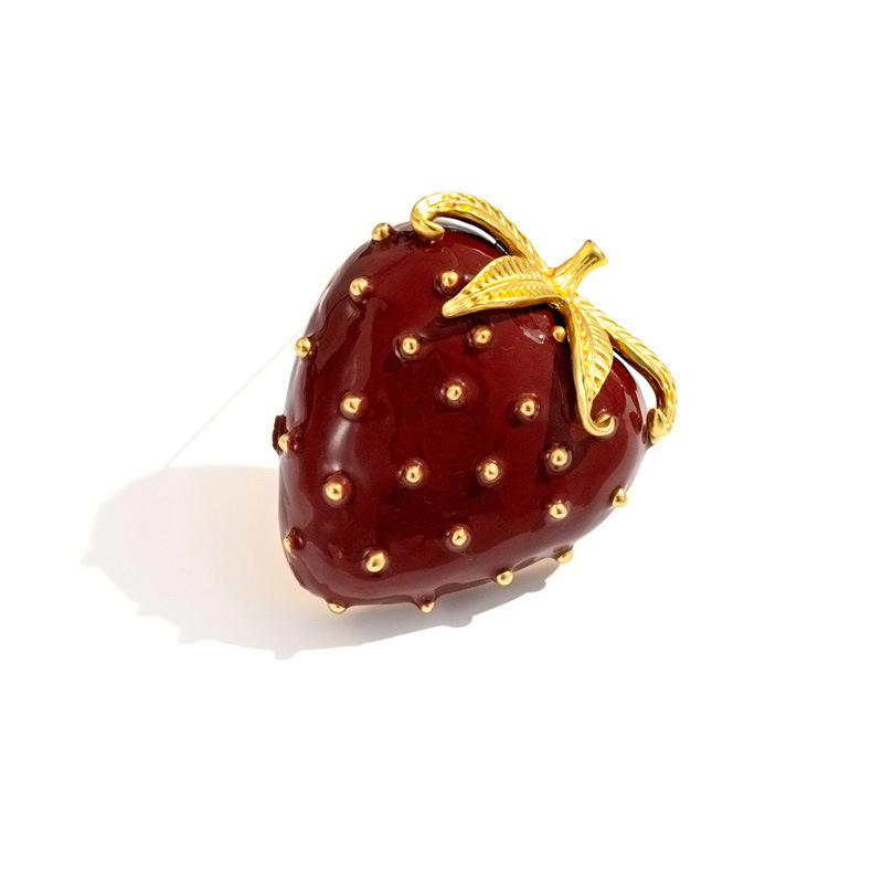 Bo Xin Yun Vintage Strawberry Brooch - European American Retro Style Jewelry