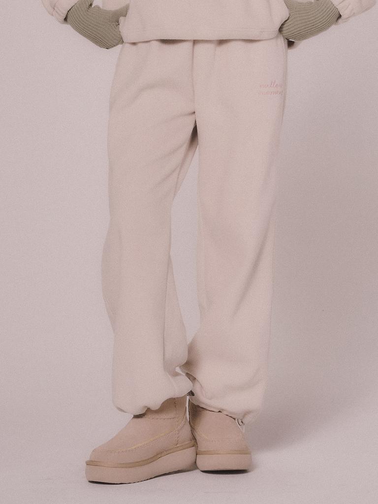Mellotoli Fleece Two-Way Pants (Light Beige)