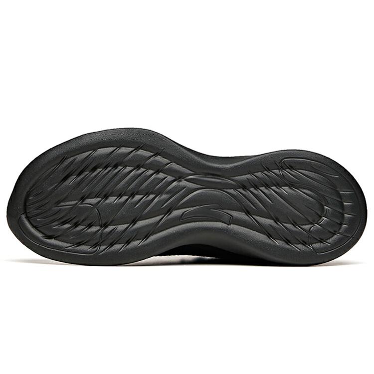 New Anta Running Collection Cushioned Slip Resistant Abrasion Resistant Low Top Running Shoes Men's Black 912045545-2