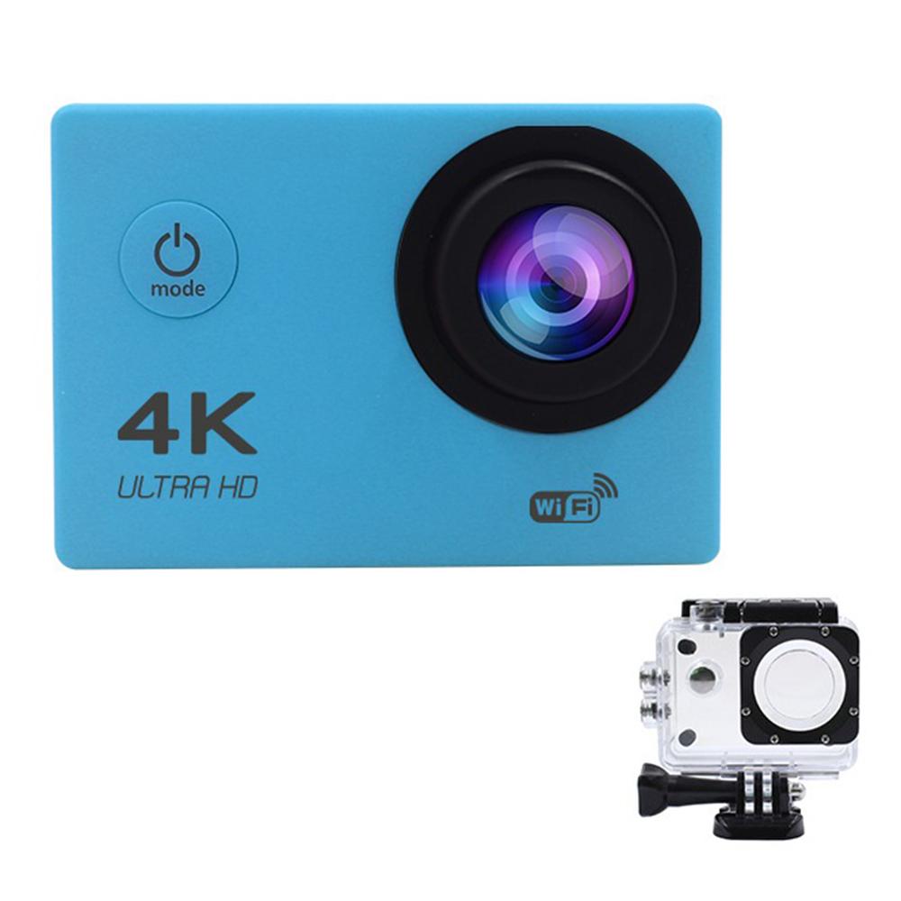 

F201 2.0 Inch WiFi 4K Video Cam 120 Degree Wide Angle Action Camera with Waterproof Case Blue