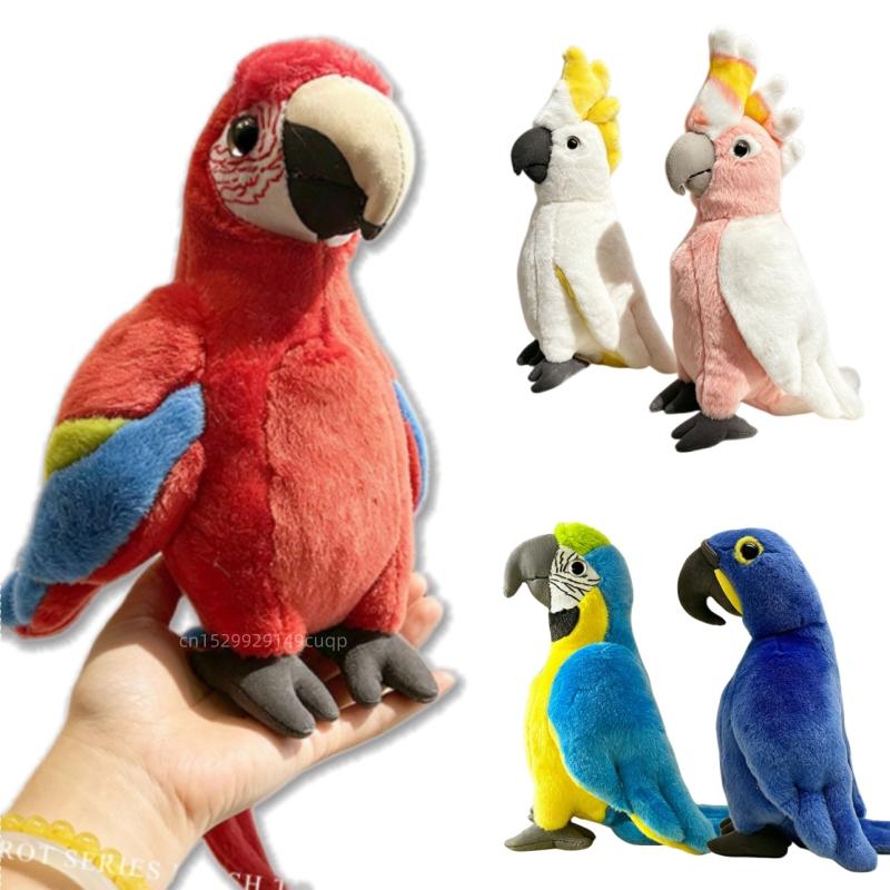 22cm Cartoon Papagei Plüschtier Bunter Schöner Niedlicher Papagei Vogel Tier Kuscheltier Heimdekoration Geschenk Für Kinder