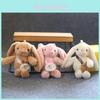 Adorable Long Eared Bunny Plush Keychain Fluffy Stuffed Animal Doll For Bags
