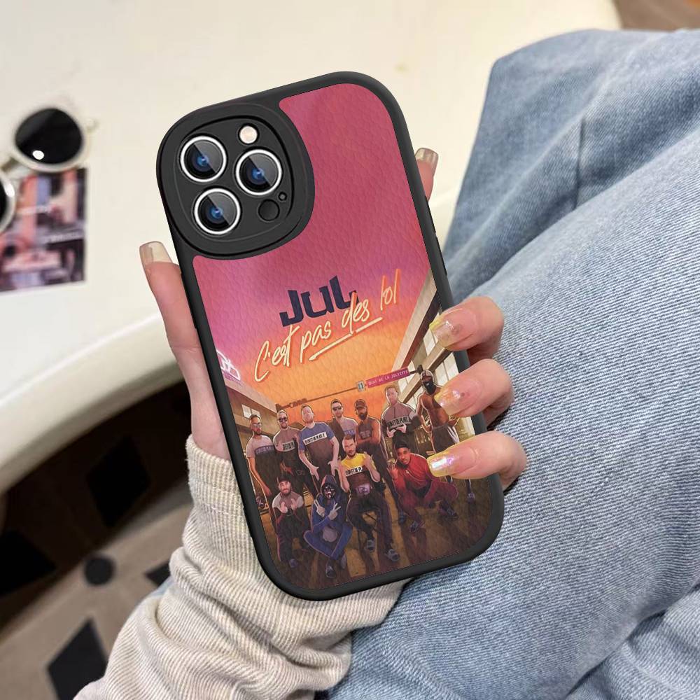 Rapper J-JuL C'est Pas Des Lol Phone Case For IPhone 16 15 14 13 12 11 Pro Max Plus Soft Leather Cover