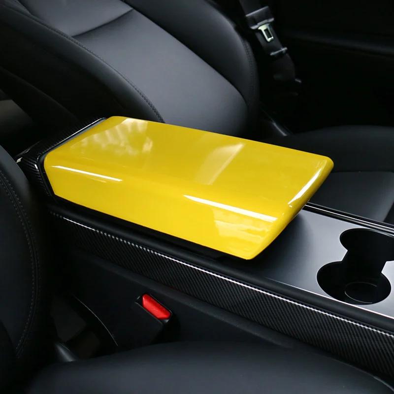 Suitable for Tesla Model 3 Model Y Car Armrest Box Protective Cover Central Control Armrest Cover Leather Accessories Decoration