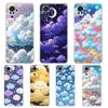 Transparent Phone Case for Redmi 13C 12C 10C Note 13 12 11 11T K40 Gaming Plus Pro 4G 5G Soft TPU Cover Shell Cute Cloud Capas