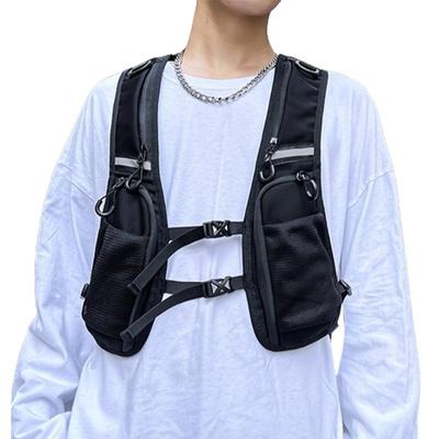 Mochila de corrida respirável, bolsa de corrida, bolsa de peito para esportes ao ar livre, mochila de peito frontal portátil, mochila de corrida para corrida