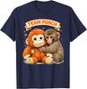 Cute Punch Monkey Printed Tshirt Summer Mens and Womens Pure Cotton Clothes Harajuku Fashion Short Sleeve Tshirt Unisex