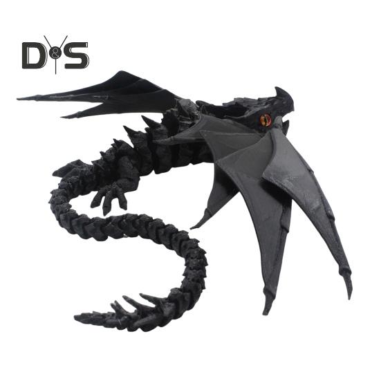 3D imprimat înaripat dragon figurină articulații mobile dragon zburător figura articulată dragon model frământa jucărie desktop decorare ornament