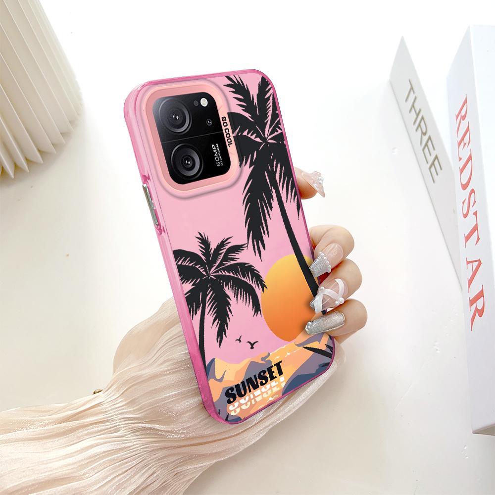 

Окрашенный узор, цветной серебристый, двухсторонний, жесткий, противоударный чехол для телефона Xiaomi Redmi Poco Xiaomi Poco C75