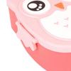 Lunch Box, Plastic Portable Cartoon Owl Lunch Box Food Safe Microwave Storage Container for Salad, Pink ( 900ML )