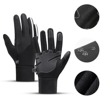 Early Winter Thermal Gloves,Polar Fleece Touchscreen Warm Glove Anti-Slip Driving,Riding,Running,Bike Cycling Gloves Men