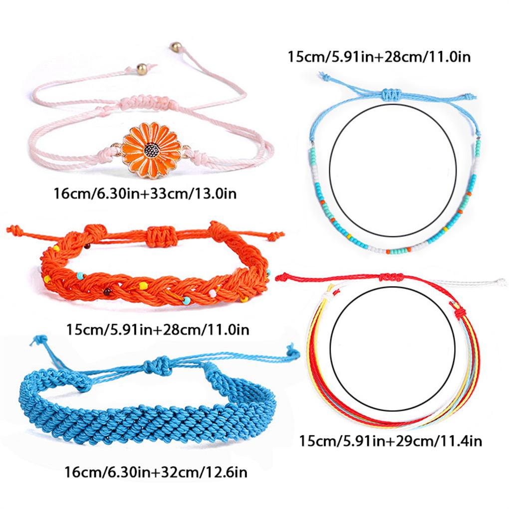 1 Set Bohemian Bracelet Comfortable Drawstring Beaded Bracelet for Women