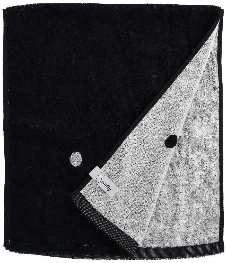 Marushin Miffy Face 34 X Black 5805007800 Towel, 80cm, Miffy, 100% Cotton,