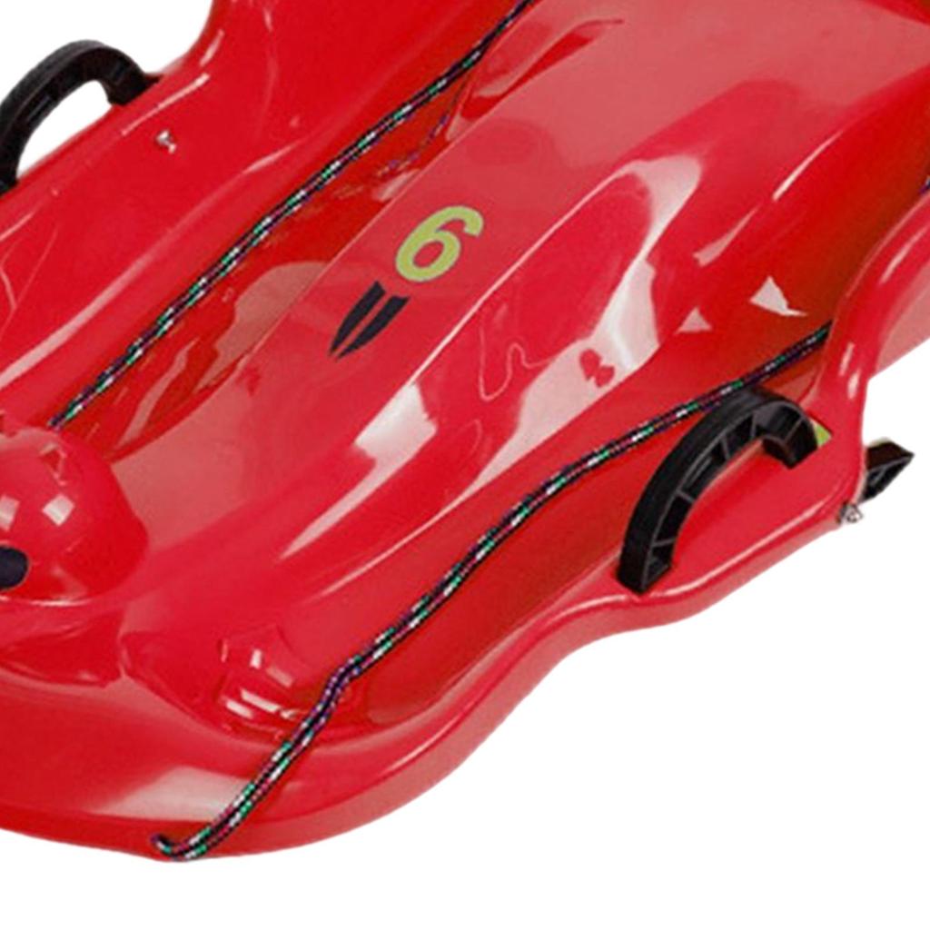 Winter Snow Sled Sleigh Sledding Toboggan Downhill Sleds with Brake Handle Kids Sledge for Holiday Garden Lawn Yard Backyard