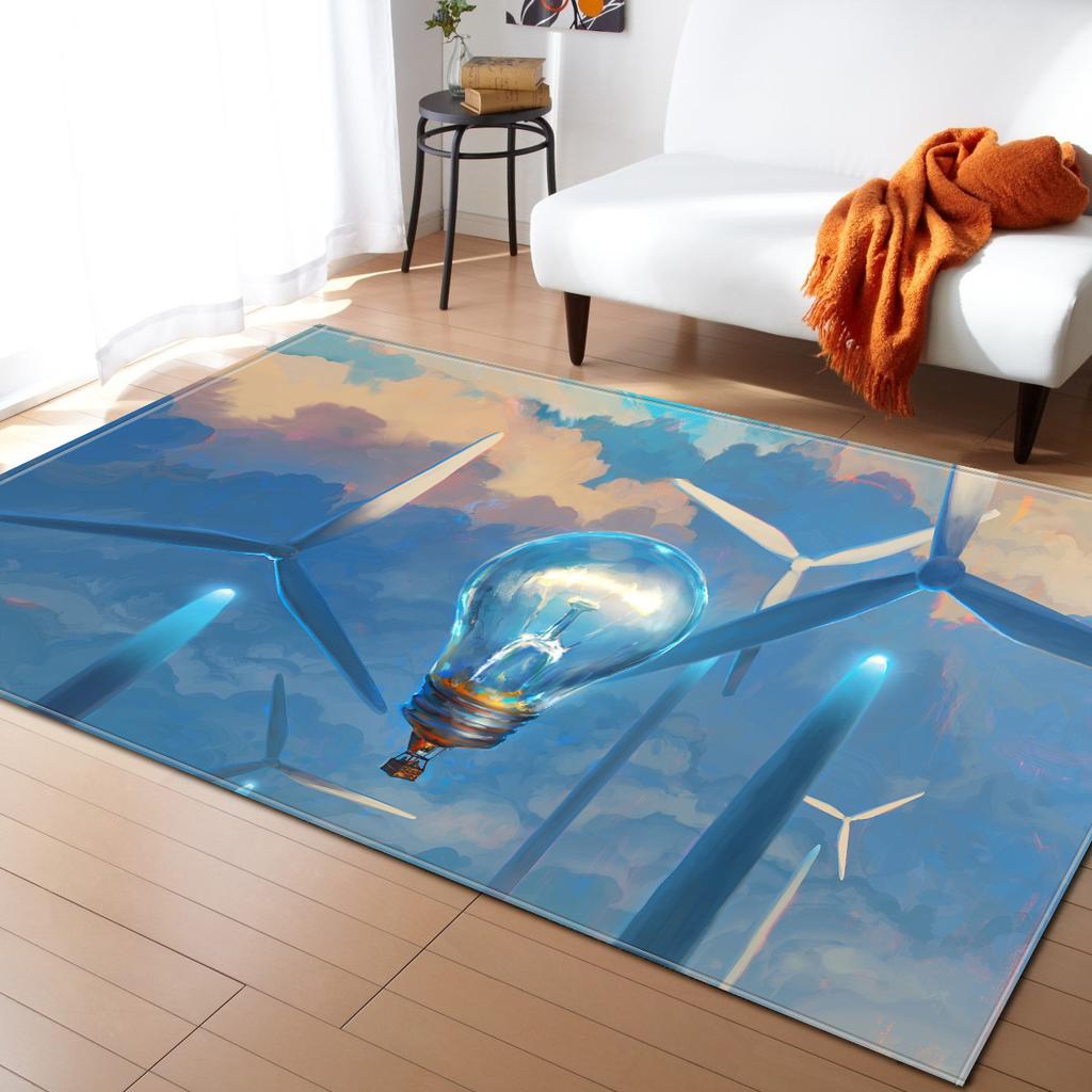 Creative Living Room Carpet Bedroom Dining Room Floor Mat Pattern Size