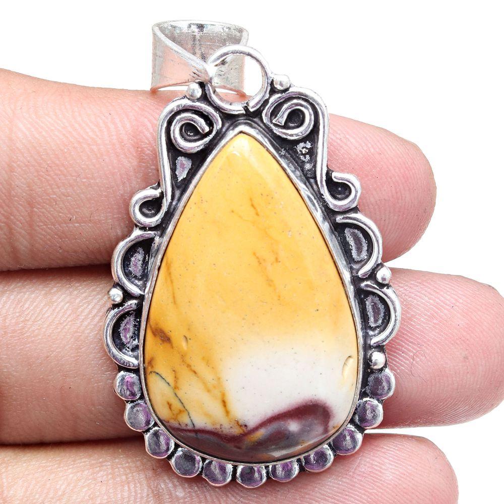 Pendant Wild Horse Jasper Gemstone Gift For Her Silver Jewelry 2"