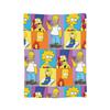 Funny The S-Simpsons Cartoon Blanket Fleece Spring Autumn Portable Lightweight Thin Throw Blanket for Bed Car Quilt