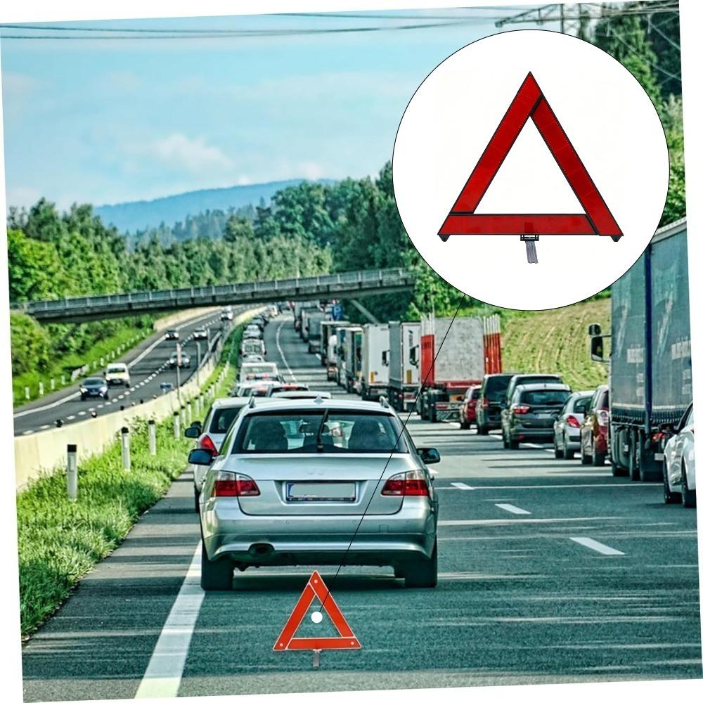 Universal Vehicle Emergency Safety Kit Reflective Warning Triangle Sign With Portable Storage Box For Road Breakdown Use