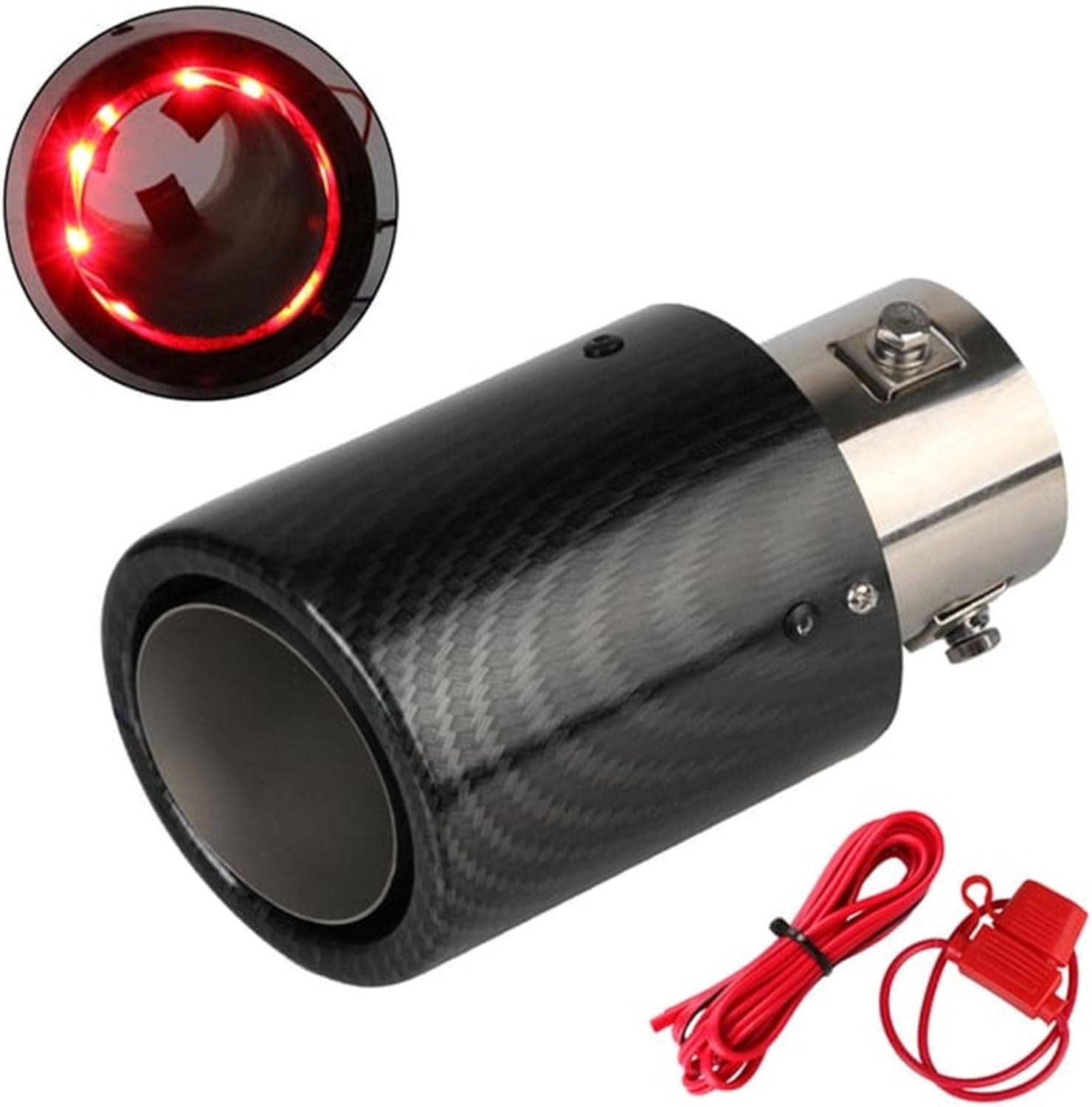 

Светодиодная светящаяся насадка на глушитель из углеродного волокна: Высокотемпературный устойчивый выхлопной пламенный мод