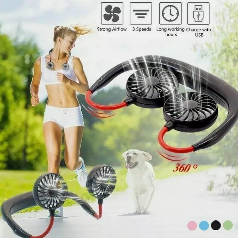Portable Neck Fan Usb Rechargeable Mini Fan Lightweight Hands-free Design For Hot Days
