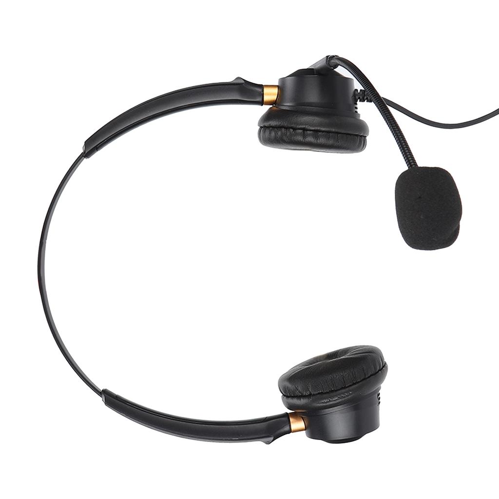Telephone Headset with Microphone Control Adjustable Call Center Headphone for Business Office Communication